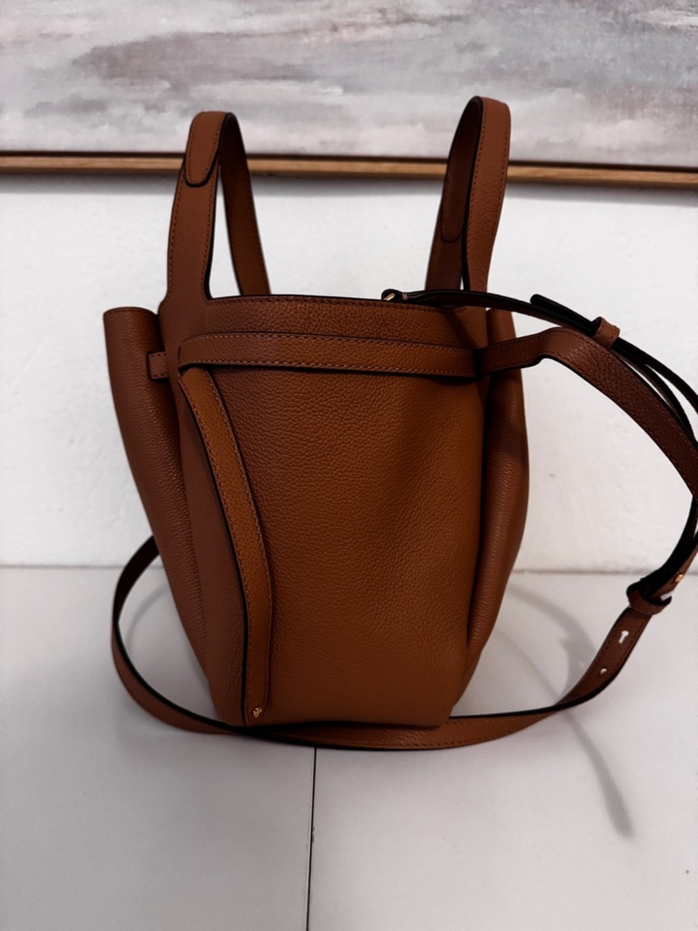 Tory Burch Brown Leather Crossbody Tote - Picture 6 of 13